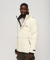 Parka z kapturem City od SUPERDRY. Szare parki męskie Superdry, xl, bez wzorów, z materiału, eleganckie, bez kołnierzyka, z kapturem. Za 626.80 zł.