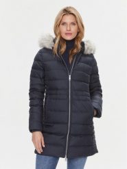 Tommy Hilfiger Płaszcz zimowy Tyra WW0WW39747 Granatowy Regular Fit. Niebieskie płaszcze damskie Tommy Hilfiger, na zimę, xs, bez wzorów, z syntetyku, bez kołnierzyka, bez kaptura. Za 1,119.00 zł.