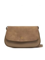 Calvin Klein Torebka Ck Brushed Flap Camera Bag LV04F3409G Beżowy. Brązowe listonoszki damskie Calvin Klein, bez wzorów, ze skóry, bez dodatków. Za 409.99 zł.