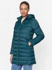 Pepe Jeans Płaszcz zimowy Maddie Long PL402252 Zielony Regular Fit. Zielone płaszcze damskie Pepe Jeans, na zimę, s, bez wzorów, z jeansu, bez kołnierzyka, bez kaptura. Za 619.99 zł.