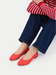 Lasocki Baleriny CEO-RST-KAJA-66K Czerwony. Czerwone balerinki damskie Lasocki, bez wzorów, ze skóry, bez obcasa, bez zapięcia. Za 149.99 zł.