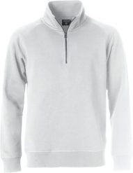 Clique Classic Half Zip bluza ½ zip unisex z ukrytą kieszenią – white. Białe bluzy damskie CLIQUE, s, bez wzorów, z bawełny, bez ramiączek, bez kaptura. Za 219.96 zł.