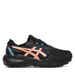 Buty do biegania Asics. Czarne obuwie sportowe damskie Asics, bez wzorów, bez zapięcia, do biegania. Za 419.99 zł.