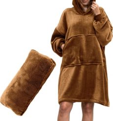 Froster Bluzair Koco Bluza Oversize z Kapturem Toffee 4w1. Bluzy damskie Froster, bez wzorów, bez ramiączek, z kapturem. Za 162.41 zł.