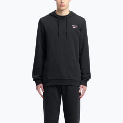 Bluza męska Reebok Identity Small Logo Hoodie. Czarne bluzy sportowe męskie Reebok, m, bez wzorów, bez kaptura. Za 219.99 zł.
