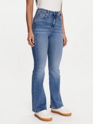 Tommy Jeans Jeansy Sylvia DW0DW19279 Niebieski Flare Fit. Niebieskie jeansy damskie Tommy Jeans, bez wzorów, z bawełny. Za 229.99 zł.