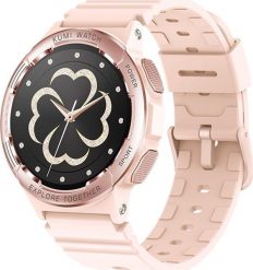 Smartwatch Kumi K6 Różowy (KU-K6/PK). Czerwone zegarki smartwatch Kumi, bez wzorów. Za 223.16 zł.