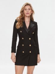 Elisabetta Franchi Marynarka AB-418-36E1-V840 Czarny Regular Fit. Czarne marynarki i żakiety damskie Elisabetta Franchi, bez wzorów, z syntetyku, bez kołnierzyka, bez ramiączek. Za 2,519.00 zł.