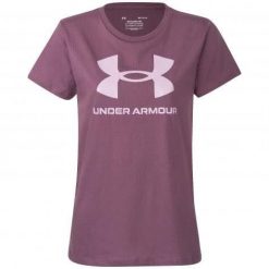 Koszulka damska Under Armour Sportstyle Graphic. Białe bluzki damskie Under Armour, l, bez wzorów, z bawełny, sportowe, bez kołnierzyka, bez ramiączek. Za 172.00 zł.