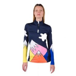 Bluza narciarska damska Rossignol Booster 1/2 Zip Top. Niebieskie bluzy damskie Rossignol, na zimę, m, bez wzorów, sportowe, bez ramiączek, bez kaptura. W wyprzedaży za 709.00 zł.