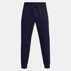Spodnie dresowe męskie UNDER ARMOUR Rival Fleece joggery. Niebieskie spodnie sportowe męskie Under Armour, m, bez wzorów, z dresówki, na fitness i siłownię. Za 169.99 zł.