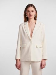 YAS Marynarka 26028353 Biały Regular Fit. Białe marynarki i żakiety damskie YAS, bez wzorów, z syntetyku, bez kołnierzyka, bez ramiączek. Za 199.99 zł.