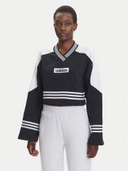 Adidas Bluza Blocking JW7273 Czarny Loose Fit. Czarne bluzy damskie Adidas, l, bez wzorów, z bawełny, bez ramiączek, bez kaptura. Za 309.99 zł.