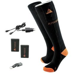 Skarpety narciarskie damskie Alpenheat FireSocks podgrzewane. Czarne skarpetki damskie Alpenheat, bez wzorów, z bawełny. W wyprzedaży za 419.00 zł.