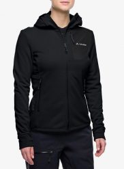 Bluza polarowa damska Vaude Monviso Fleece Jacket III. Czarne bluzy damskie Vaude, s, bez wzorów, z materiału, sportowe, bez ramiączek, bez kaptura. Za 379.49 zł.