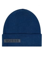Guess Czapka AM9583 POL01 Granatowy. Niebieskie czapki damskie Guess, na zimę, z aplikacjami, z materiału. Za 139.99 zł.