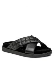 Lasocki Klapki WI16-SARDYNIA-01A Czarny. Czarne klapki damskie Lasocki, bez wzorów, ze skóry, bez obcasa, bez zapięcia. Za 179.99 zł.