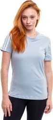 Adidas Koszulka damska adidas Essentials Slim 3-Stripes Tee jasnoniebieska IM2788 L. Niebieskie bluzki damskie Adidas, l, bez wzorów, bez kołnierzyka, bez ramiączek. Za 106.91 zł.