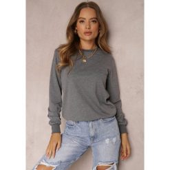 Ciemnoszara Bluza Sofaris. Szare bluzy damskie Renee, l, bez wzorów, z bawełny, casualowe, bez ramiączek, bez kaptura. Za 24.99 zł.