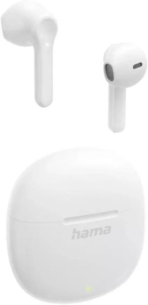 SŁUCHAWKI DOUSZNE TRUE WIRELESS “ACTION ONE“ BIAŁE. Białe słuchawki bezprzewodowe Hama. Za 37.48 zł.