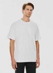 PAKO LORENTE – Biały męski t-shirt basic. Białe t-shirty męskie Pako Lorente, l, bez wzorów, z bawełny, bez kołnierzyka, bez ramiączek. Za 99.99 zł.