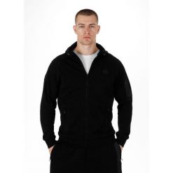 Bluza męska Pitbull rozpinana z kapturem Hermes. Czarne bluzy męskie PITBULL, m, bez wzorów, z kapturem, na fitness i siłownię. Za 289.00 zł.