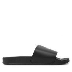 Klapki Off-White. Czarne klapki damskie OFF-WHITE, bez wzorów, bez obcasa, bez zapięcia. Za 719.99 zł.