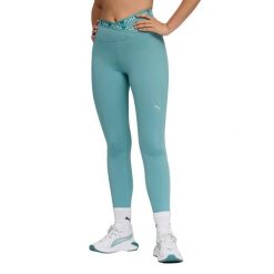 Damskie legginsy 7/8 Puma Strong CF. Niebieskie legginsy sportowe damskie Puma, l, bez wzorów, ze skóry, do biegania. Za 217.45 zł.