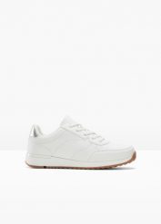 Sneakersy. Czarne obuwie sportowe damskie bonprix, bez wzorów, bez zapięcia. Za 124.99 zł.