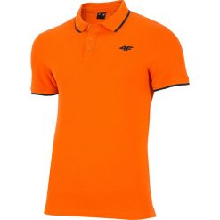 T-shirt męski TSM024 - pomarańcz. T-shirty męskie 4F, m, bez wzorów, z materiału, bez kołnierzyka, bez ramiączek. W wyprzedaży za 39.99 zł.
