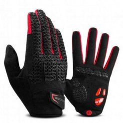 Rękawiczki rowerowe / sportowe ROCKBROS (S169). Czerwone rękawiczki męskie ROCKBROS, bez wzorów, z gumy. Za 89.00 zł.