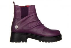 Botki Bayla-161 177 4008 Purple 161619, Fioletowy, Skóra naturalna - 37. Fioletowe botki damskie Bayla, na zimę, bez wzorów, z gumy, eleganckie, z okrągłym noskiem, za kostkę, bez obcasa, bez zapięcia. W wyprzedaży za 269.00 zł.