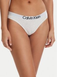 Calvin Klein Underwear Stringi LV00QD5292 Szary. Szare majtki damskie Calvin Klein Underwear, z bawełny. Za 79.99 zł.