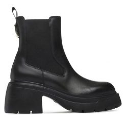 Botki Liu Jo. Czarne botki damskie Liu Jo, bez wzorów, bez obcasa, na słupku, bez zapięcia. Za 729.99 zł.