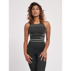 Stanik fitness cardio Hummel MT Hana bezszwowy. Czarne bielizna sportowa damska Hummel, xs, bez wzorów. W wyprzedaży za 106.00 zł.