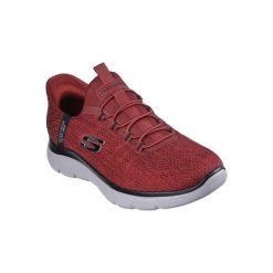 Tenisówki Skechers Model Summits - Key Pace Slip-ins Kolor Czerwony. Czerwone trampki męskie Skechers, bez wzorów, bez zapięcia. Za 445.80 zł.
