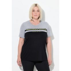 Damskie Koszulka funkcyjna antybakteryjna okrągły dekolt rękaw 1/2. Czarne koszulki sportowe damskie Ulla Popken, plus size, bez wzorów, z materiału, bez ramiączek. Za 199.99 zł.