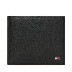 Portfel Tommy Hilfiger. Czarne portfele męskie Tommy Hilfiger, bez wzorów. Za 249.99 zł.