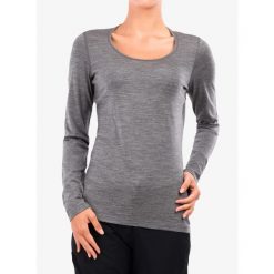 Bluza termoaktywna damska Icebreaker 200 Oasis LS Scoop. Szare bielizna sportowa damska Icebreaker, na zimę, bez wzorów, sportowe, bez ramiączek, bez kaptura. Za 282.99 zł.
