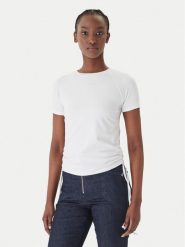 Patrizia Pepe T-Shirt 2M4549/J416-W103 Biały Reglan Fit. Białe t-shirty damskie Patrizia Pepe, m, bez wzorów, bez kołnierzyka, bez ramiączek. Za 729.99 zł.