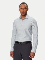 Calvin Klein Koszula LV019EU148 Niebieski Slim Fit. Niebieskie koszule męskie Calvin Klein, m, bez wzorów, z bawełny, biznesowe, bez kołnierzyka, bez ramiączek. Za 369.99 zł.