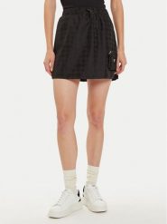 Guess Spódnica mini V4BD00 WGLW2 Czarny Regular Fit. Czarne spódnice damskie Guess, xs, z aplikacjami, z syntetyku, mini. Za 169.99 zł.