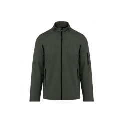 Kurtka Kariban Softshell. Zielone kurtki męskie KARIBAN, m, bez wzorów, z elastanu, bez kaptura. Za 246.00 zł.