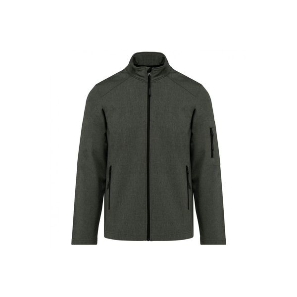 Kurtka Kariban Softshell. Zielone kurtki męskie KARIBAN, m, bez wzorów, z elastanu, bez kaptura. Za 195.00 zł.
