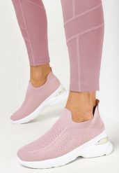 Różowe Buty Sportowe na Grubej Podeszwie z Elastyczną Cholewką Jordanne. Czerwone obuwie sportowe damskie Born2be, na wiosnę, bez wzorów, bez zapięcia. Za 54.99 zł.