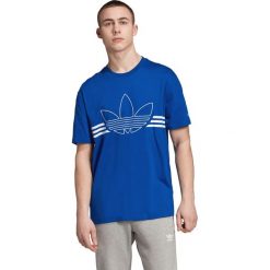 Adidas Originals Outline Koszulka Niebieski. Niebieskie t-shirty męskie adidas Originals, m, bez wzorów, z bawełny, bez kołnierzyka, bez ramiączek. Za 119.95 zł.