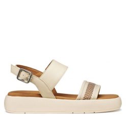 Sandały Geox. Sandały damskie Geox, bez wzorów, bez obcasa, na płaskiej podeszwie, bez zapięcia. Za 399.99 zł.