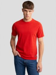 Koszulka męska czerwona Triser 704. Czerwone t-shirty męskie BIG STAR, l, z aplikacjami, z jeansu, bez kołnierzyka, bez ramiączek. W wyprzedaży za 29.99 zł.