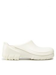 Birkenstock Klapki A640 0020292 Biały. Białe klapki męskie Birkenstock, bez wzorów, z tworzywa sztucznego, bez zapięcia. Za 319.99 zł.