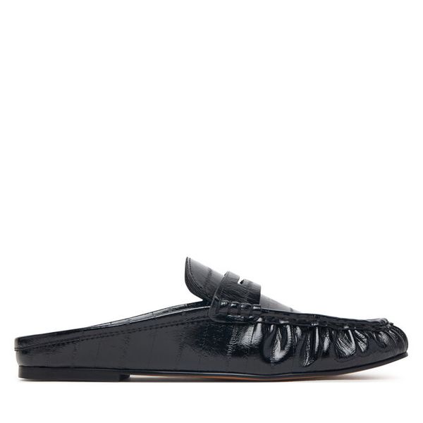 Klapki Steve Madden. Czarne klapki damskie Steve Madden, bez wzorów, bez obcasa, bez zapięcia. Za 519.99 zł.
